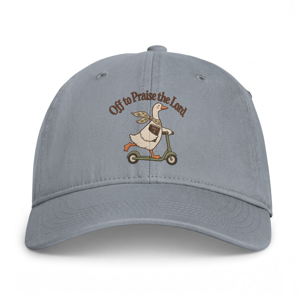 Scooter Goose Cap — "Off to Praise The Lord" Washed Hat