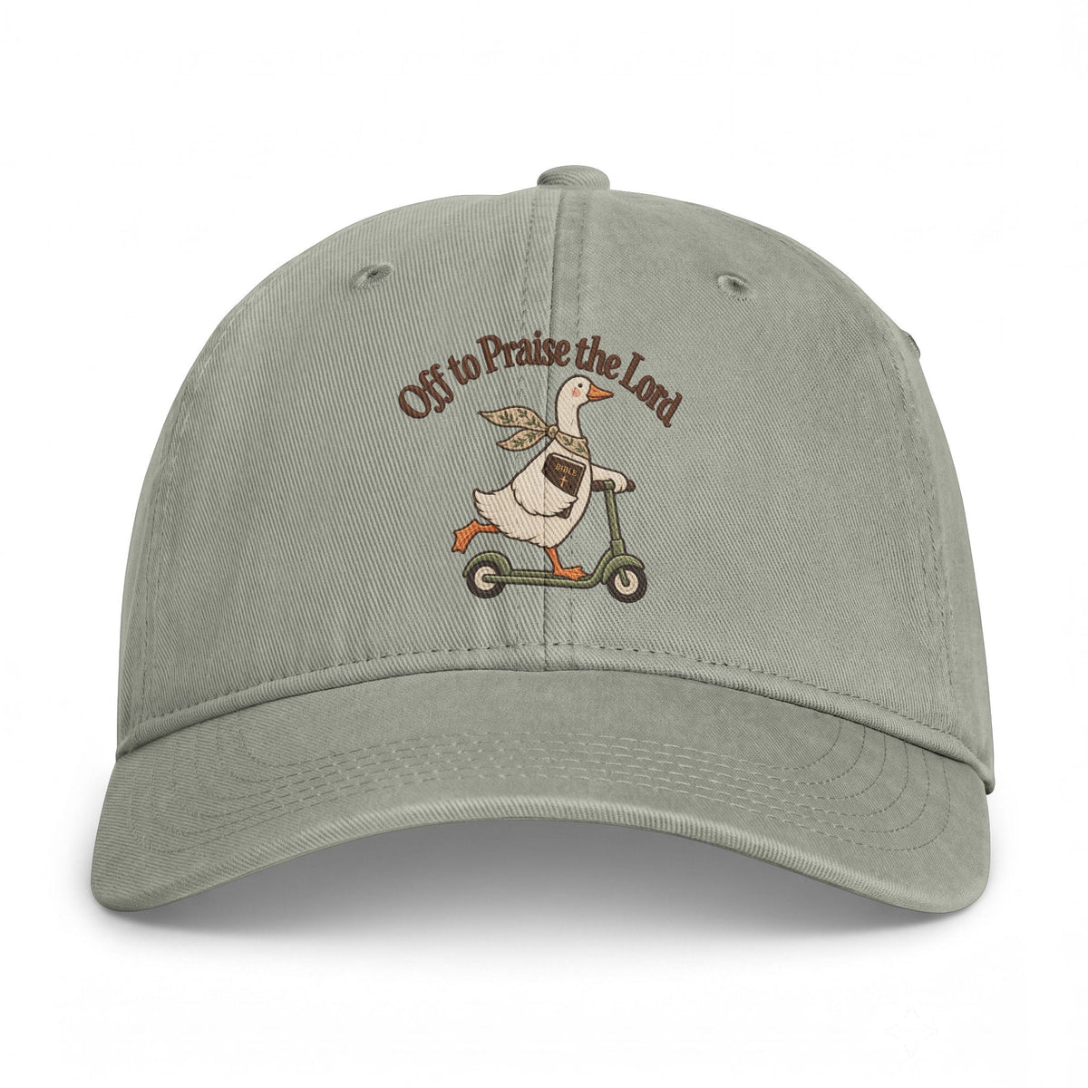Scooter Goose Cap — "Off to Praise The Lord" Washed Hat